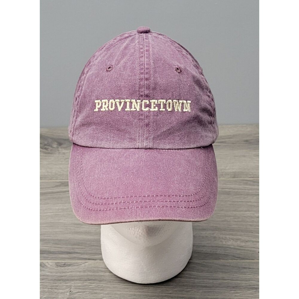Adams Upscale Fashion Headwear Provincetown Purple Embroidered Strapback Cap‎